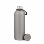 Thermoflasche aus recyceltem Edelstahl mit Silikongriff, 490 ml farbe silber zweite Ansicht von vorne
