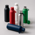 Thermoflasche aus recyceltem Edelstahl mit Silikongriff, 490 ml