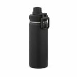 Thermoflasche aus recyceltem Edelstahl mit Doppelverschluss, 500 ml farbe schwarz