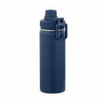 Thermoflasche aus recyceltem Edelstahl mit Doppelverschluss, 500 ml farbe marineblau