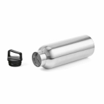 Thermoflasche aus recyceltem Edelstahl mit Griff, 2 l farbe silber dritte Ansicht