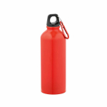 Leichte Trinkflasche aus recyceltem Edelstahl mit glänzender Oberfläche, 510 ml farbe rot