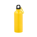 Leichte Trinkflasche aus recyceltem Edelstahl mit glänzender Oberfläche, 510 ml farbe gelb Ansicht von vorne