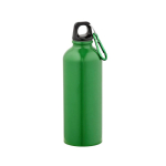 Leichte Trinkflasche aus recyceltem Edelstahl mit glänzender Oberfläche, 510 ml farbe grün Ansicht von vorne