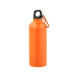 Leichte Trinkflasche aus recyceltem Edelstahl mit glänzender Oberfläche, 510 ml farbe orange Ansicht von vorne