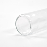 Breite  Glasflasche mit schwarzem auslaufsicherem Deckel, 520 ml farbe transparent Detailansicht