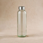 Glasflasche mit silbernem, auslaufsicherem Schraubverschluss, 510 ml farbe transparent Ansicht der Umgebung