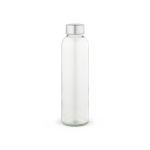 Glasflasche mit silbernem, auslaufsicherem Schraubverschluss, 510 ml farbe transparent Ansicht von vorne