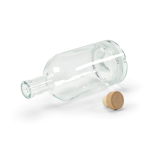 Glasflasche mit auslaufsicherem Holzdeckel, 780 ml farbe transparent Ansicht von vorne