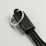 3-in-1-Ladekabel mit Aluminium-Schlüsselanhänger, 10 W farbe schwarz Ansicht der Umgebung