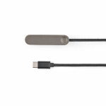 USB-C-Ladekabel mit integriertem Handyhalter, 60 W farbe schwarz Ansicht von vorne