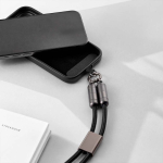 Verstellbares Handyband mit integriertem USB-C-Ladekabel, 60 W farbe schwarz