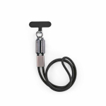 Verstellbares Handyband mit integriertem USB-C-Ladekabel, 60 W farbe schwarz Ansicht von vorne