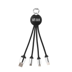 4-in-1-Ladekabel mit Schlüsselanhänger und leuchtendem Logo, 10 W Hauptansicht