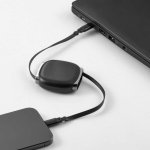 Magnetisches, ausziehbares USB-C-Ladeset mit 60 W und Datenübertragung farbe schwarz zweite Ansicht