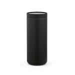 Doppelwandiger Reisebecher aus recyceltem Edelstahl, 500 ml farbe schwarz