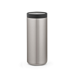 Doppelwandiger Reisebecher aus recyceltem Edelstahl, 500 ml farbe silber