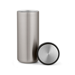 Doppelwandiger Reisebecher aus recyceltem Edelstahl, 500 ml farbe silber zweite Ansicht