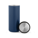 Doppelwandiger Reisebecher aus recyceltem Edelstahl, 500 ml farbe marineblau zweite Ansicht