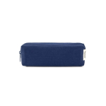 Mehrzwecktasche aus recyceltem Canvas mit Reißverschluss, 0,75 l farbe marineblau Ansicht von vorne