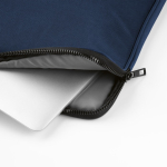 Robuste wasserdichte Laptophülle aus recyceltem Nylon, 15,6 Zoll farbe marineblau Detailansicht