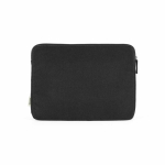 Gepolsterte Laptophülle aus recyceltem Canvas, 15,6 Zoll farbe schwarz Ansicht von vorne