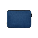 Gepolsterte Laptophülle aus recyceltem Canvas, 15,6 Zoll farbe marineblau Ansicht von vorne
