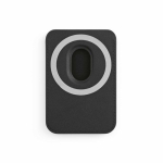 Magnetischer Kartenhalter für Smartphones aus Kunstleder mit Clip farbe schwarz Ansicht von hinten