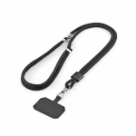 Universelles, verstellbares Handyband aus recyceltem Polyester farbe schwarz