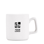 Weiße Keramiktasse mit matter Oberfläche für Sublimation, 260 ml Hauptansicht