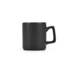 Schwarze Keramiktasse mit matter Oberfläche und eckigem Henkel, 260 ml farbe schwarz zweite Ansicht