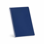 A5-Notizbuch mit Softcover, seitlicher Spiralbindung und linierten Seiten farbe marineblau