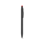 Kugelschreiber aus recyceltem Aluminium mit Touchpen-Spitze und blauer Tinte farbe rot