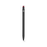 Kugelschreiber aus recyceltem Aluminium mit Touchpen-Spitze und blauer Tinte farbe rot Ansicht von hinten