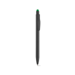 Kugelschreiber aus recyceltem Aluminium mit Touchpen-Spitze und blauer Tinte farbe grün