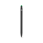 Kugelschreiber aus recyceltem Aluminium mit Touchpen-Spitze und blauer Tinte farbe grün Ansicht von hinten