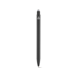 Kugelschreiber aus recyceltem Aluminium mit Touchpen-Spitze und blauer Tinte farbe silber Ansicht von hinten