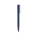 Kugelschreiber aus recyceltem Aluminium mit glänzender Oberfläche und blauer Tinte farbe marineblau