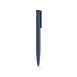 Kugelschreiber aus recyceltem Aluminium mit glänzender Oberfläche und blauer Tinte farbe marineblau zweite Ansicht