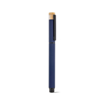Tintenroller aus recyceltem Aluminium und Bambus mit blauer Tinte farbe marineblau