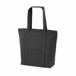 Einkaufstasche aus recycelter Baumwolle mit Reißverschluss, 22 l farbe schwarz