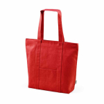 Einkaufstasche aus recycelter Baumwolle mit Reißverschluss, 22 l farbe rot