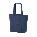 Einkaufstasche aus recycelter Baumwolle mit Reißverschluss, 22 l farbe marineblau