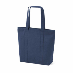 Einkaufstasche aus recycelter Baumwolle mit Reißverschluss, 22 l farbe marineblau zweite Ansicht