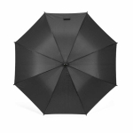 Regenschirm aus Pongee mit Automatiköffnung und 8 Segmenten, Ø 106 cm farbe schwarz Ansicht von vorne