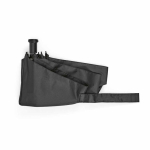 Manueller Taschenschirm aus recyceltem Pongee, Ø 95 cm farbe schwarz vierte Ansicht