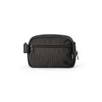 Wasserabweisende Bauchtasche aus recyceltem Nylon mit Rückfach, 1,5 l farbe schwarz Ansicht von hinten