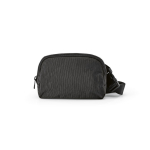 Wasserabweisende Bauchtasche aus recyceltem Nylon mit Rückfach, 1,5 l farbe schwarz Ansicht von vorne