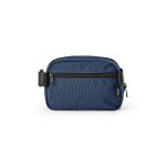 Wasserabweisende Bauchtasche aus recyceltem Nylon mit Rückfach, 1,5 l farbe marineblau Ansicht von hinten