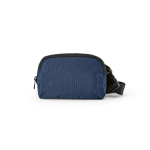 Wasserabweisende Bauchtasche aus recyceltem Nylon mit Rückfach, 1,5 l farbe marineblau Ansicht von vorne